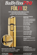 Babyliss PRO FoilFX02 4ARTISTS Shaver Gold