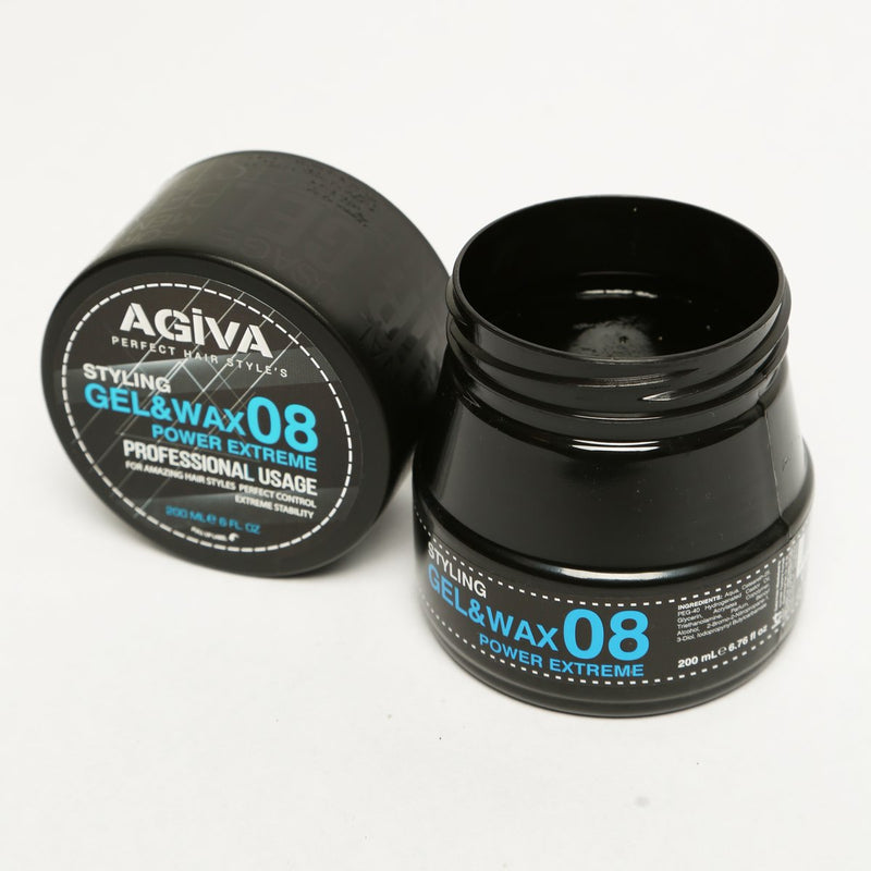 Agiva Hair Styling Gel & Wax 08 SHINY FINISH EXTREME POWER HOLD 200ML